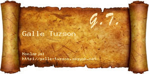 Galle Tuzson névjegykártya